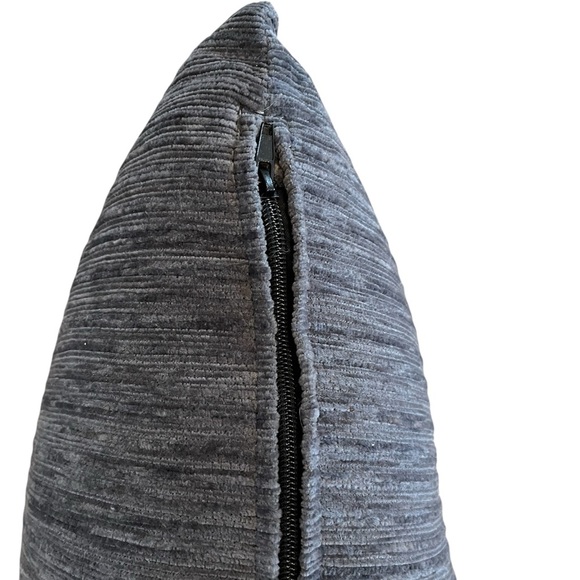 Textured Gray Throw Pillow - Picture 3 of 3